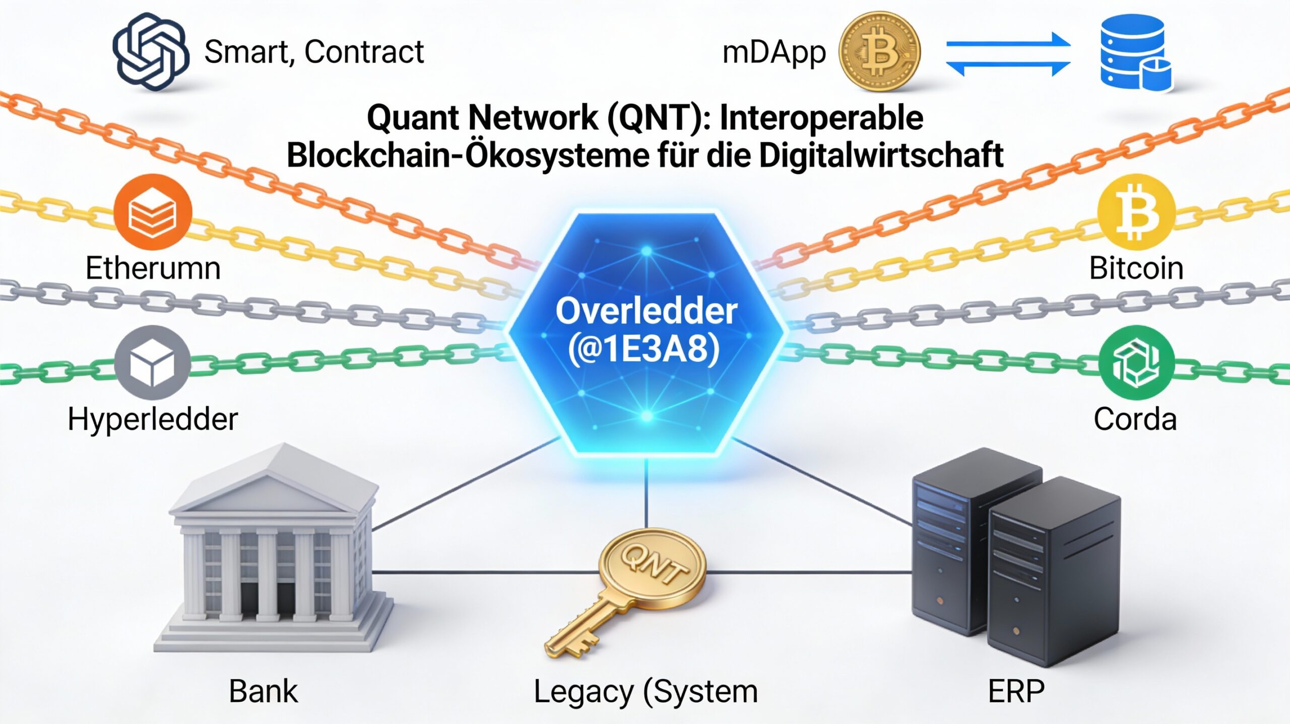 Interoperabilität im Blockchain-Ökosystem: Quant (QNT) und Overledger als Layer-0-Lösung